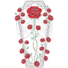 Coffin with Roses - Gothic Design