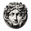 Medusa Head - Antique Engraving
