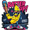 Cool Banana Baseball Neon Style