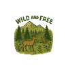 Forêt sauvage Liberté Motif