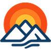 Sunset over mountains