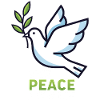 Friedenstaube Give Peace a Chance  - Antikrieg 