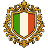 Italy flag in baroque frame