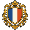 Französisches Wappen im Barockrahmen