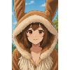 Sweat à capuche lapin Anime Charm