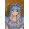 Blumenkrone Animefig mit Pastellhaar