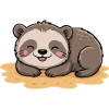 Cozy Sloth Nap on Sand