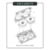 VHS Kassette Neon Outline