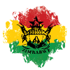Zimbabwe Emblem Reggae Flag