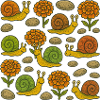 Sunny Snails Garden Pattern