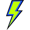 Blauer Neonstrahl