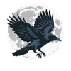 Moonlit Raven Flight