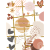 Bohemian Flowers on Gilt Grid