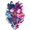 Neon Duo Gaming Heroes