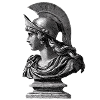 Antique bust Athena - Classic engraving