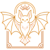 Bat with halo ornament