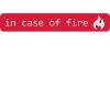 En cas d’incendie - git out - blanc