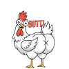 Chicken Butt Saying Cartoon