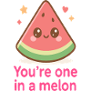 Kawaii melon motif
