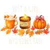 Nur ein Mädchen das Herbst liebt