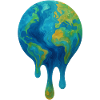 Melting Globe – Abstract Climate Art