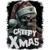 Zombie with Santa hat