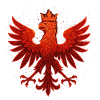 Polen Polska Örn Flagga Röd Glitter Gåva