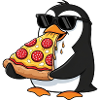 Mignon pingouin Pizza Cuisine italienne