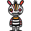 Zebra Halloween Comic Lustig