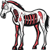 Cheval Halloween Bande dessinée Drôle