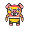 Pig Halloween Comic Funny