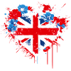 Heart of Union Jack Splash