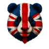 Panda Union Jack Portrait