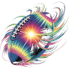 Neon-Football Farbexplosion