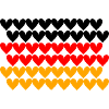 Germany Flag Heart Tile Design