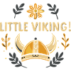 Little Viking Crowned Illustration