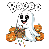 Boo Ghost Halloween Candy Basket
