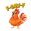 F Caw f Rooster Cartoon