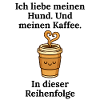 Kaffeeherz Becher Illustration Hund Kaffeeliebe