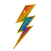 Rainbow Lightning with Gold Frame