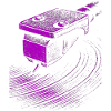 Purple Turntable Groove Bold purple turntable 