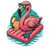 Flamingo Beach Lounging Vibe