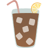 Lemon Iced Tea Glass Illustration