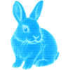 Neon Bunny Blue Glow
