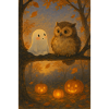 Cute Ghost with Owl