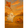 Autumn Ghost with Pumpkin
