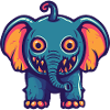 Elephant Halloween Comic Funny