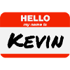 Hello My Name Is Kevin Label Name Tag