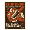 Chip Drop Wood Carver Poster Retro