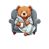 Ours câlin en robe de chambre